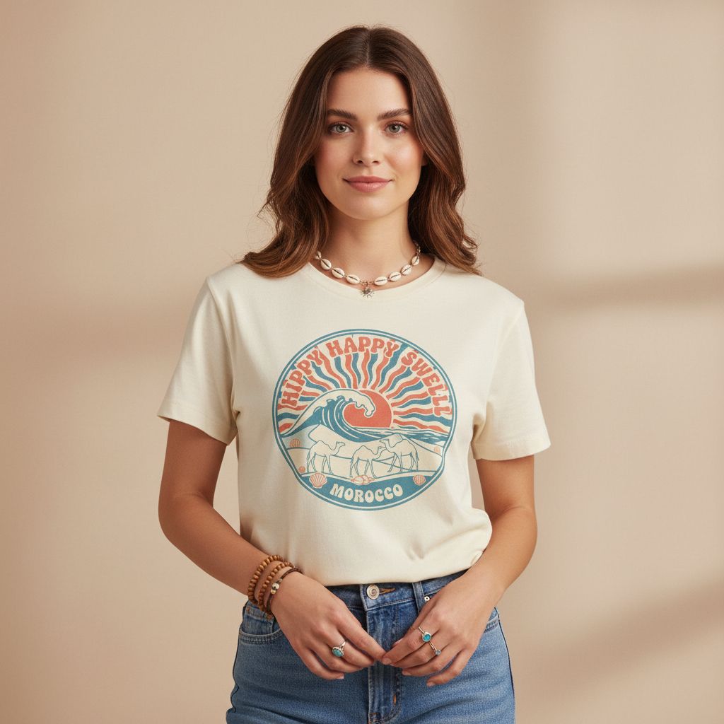 Hippy Happy Swell T-Shirt - Image 1